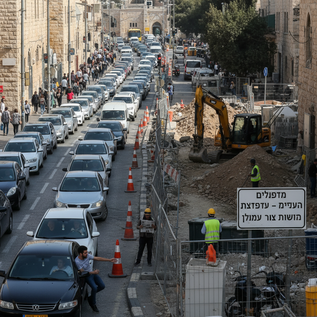 ירושלים: פקקי תנועה ועבודות רכבת קלה - הנושא החם בקרב התושבים 🚧