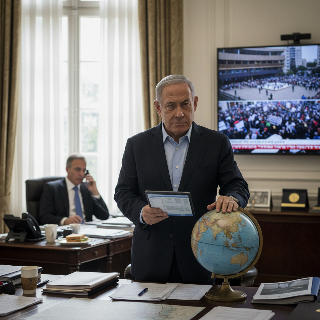 בנימין נתניהו: אתגרי מנהיגות בצל לחצים בינלאומיים ושיח ציבורי סוער בישראל 🔴