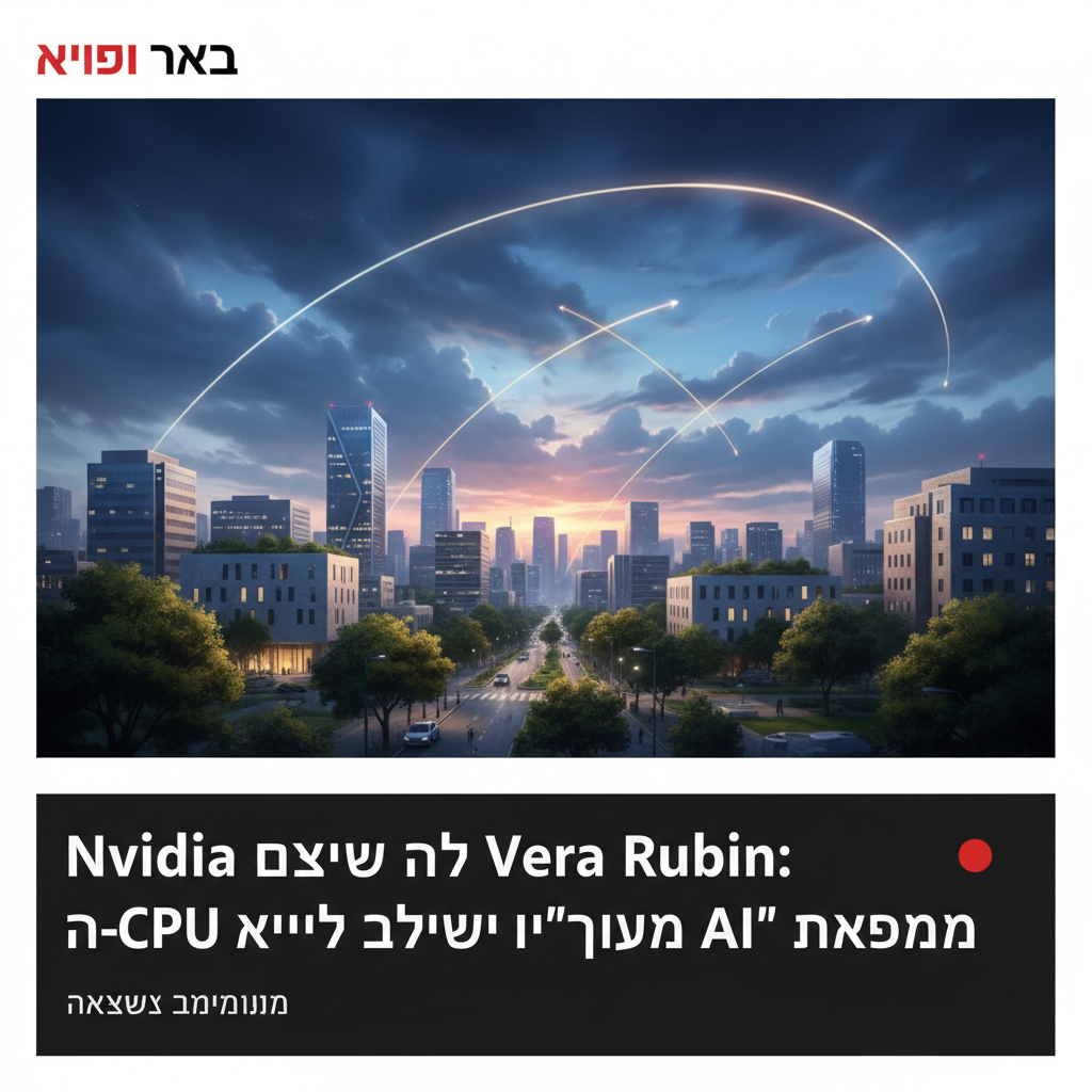 Nvidia חשפה את Vera Rubin: ה-CPU חוזר למרכז הבמה ב"מפעל AI" לסוכנים 🔴