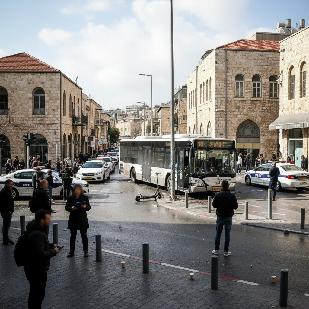 רוכב קורקינט חשמלי נפגע מאוטובוס ברחוב אליהו הנביא בעיר חיפה....