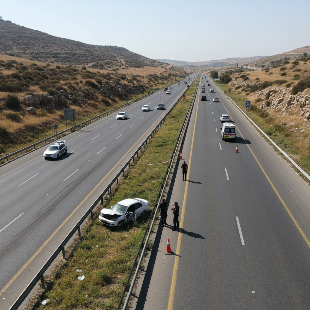 נהג נפצע באורח קשה בכביש 1, כתוצאה מתאונה עצמית. המשטרה...