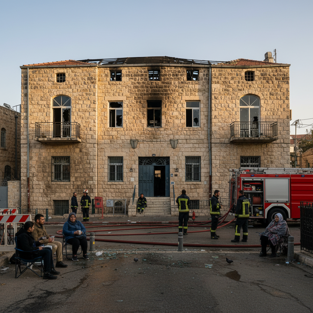 שריפה פרצה בבניין בירושלים. למקום הוזעקו כוחות גדולים של כיבוי...