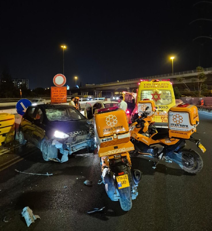 נהג רכב כבן 30 נפצע בינוני הבוקר בתאונה עצמית בכביש...